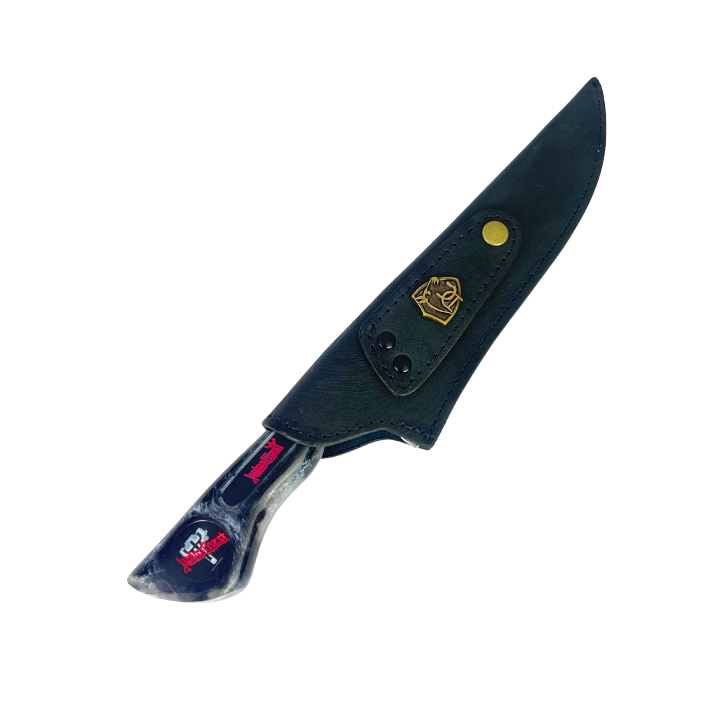 Faca Judas Priest 8 Polegadas | Lâmina Vazada Metal God | Cabo Resina