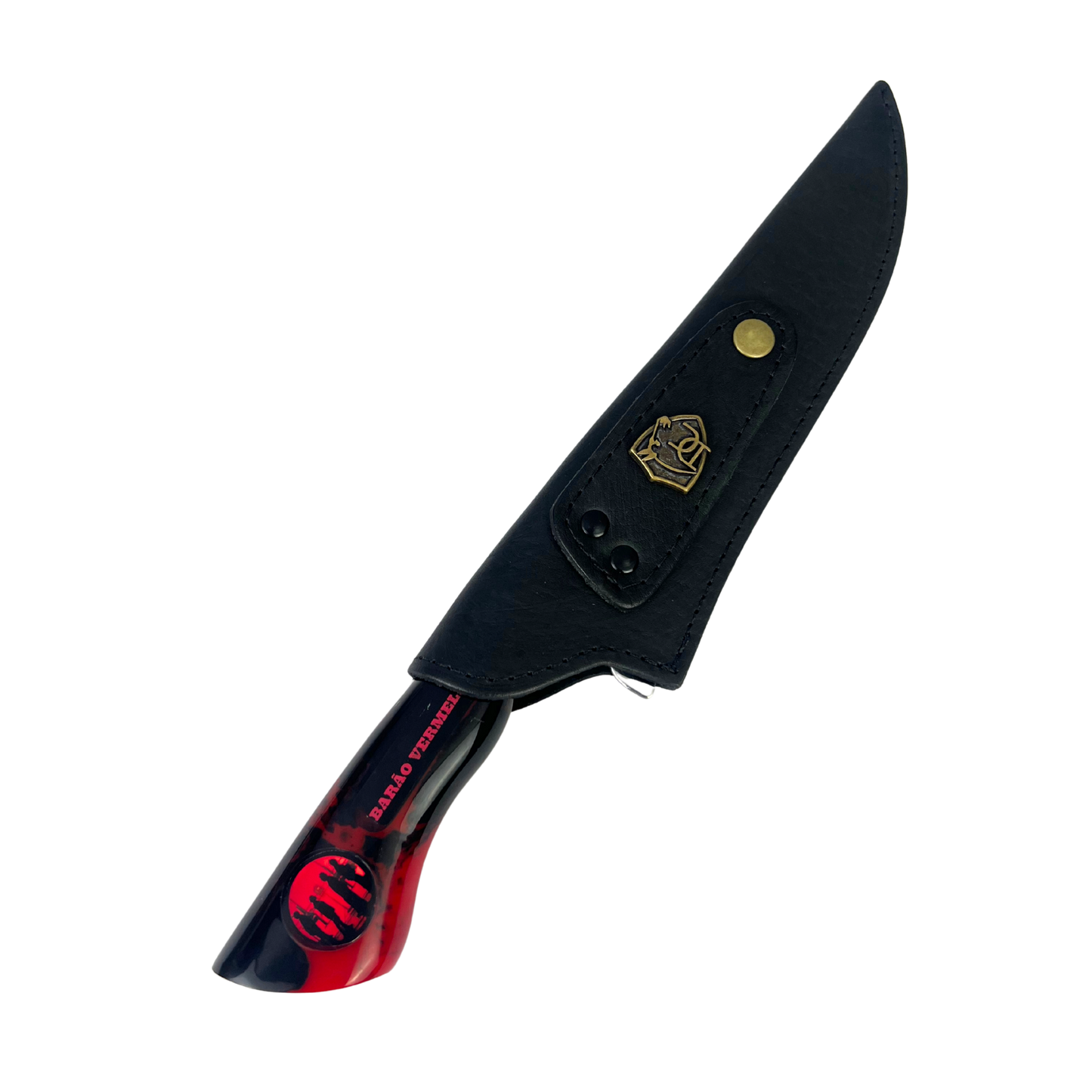 Faca Barão Vermelho 8 Polegadas | Lâmina Vazada Rock BR | Cabo Resina