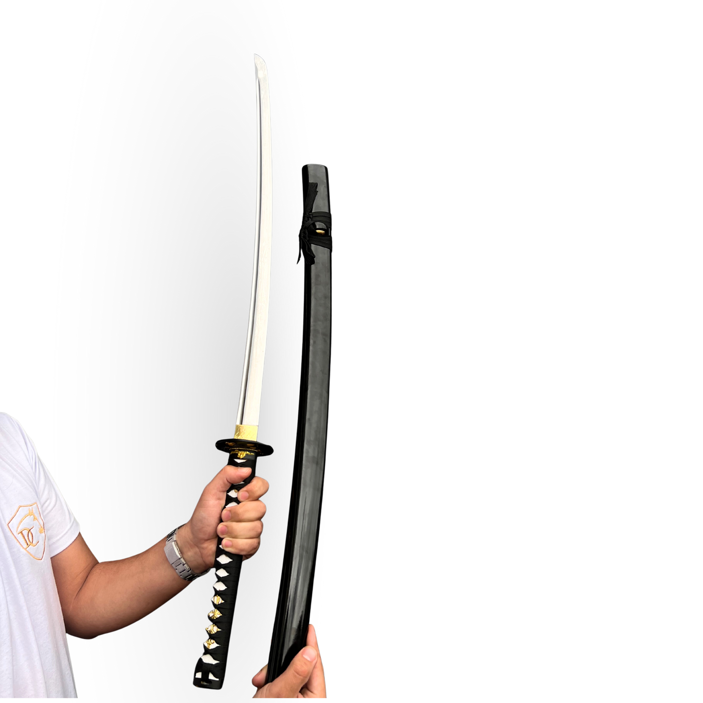 Katana 29" - Cabo Tradicional Tsuka-Ito Preto com Detalhes Dourados