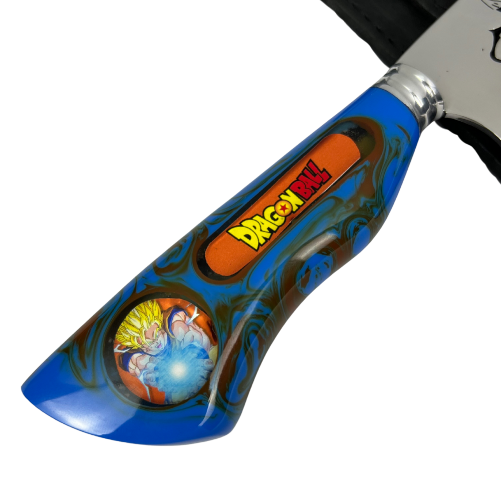 Faca Dragon Ball Z 8" - Cabo Resina Personalizado - Goku Super Saiyajin - Edição Especial
