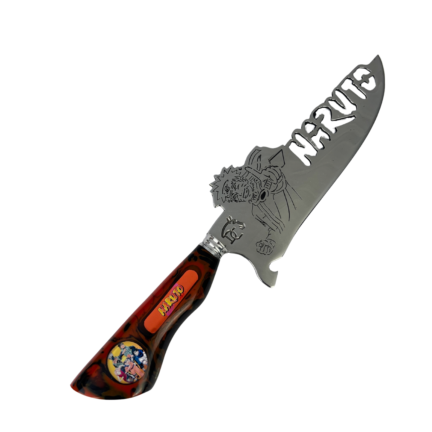 Faca Naruto 8 Polegadas | Lâmina Vazada Anime | Cabo Resina