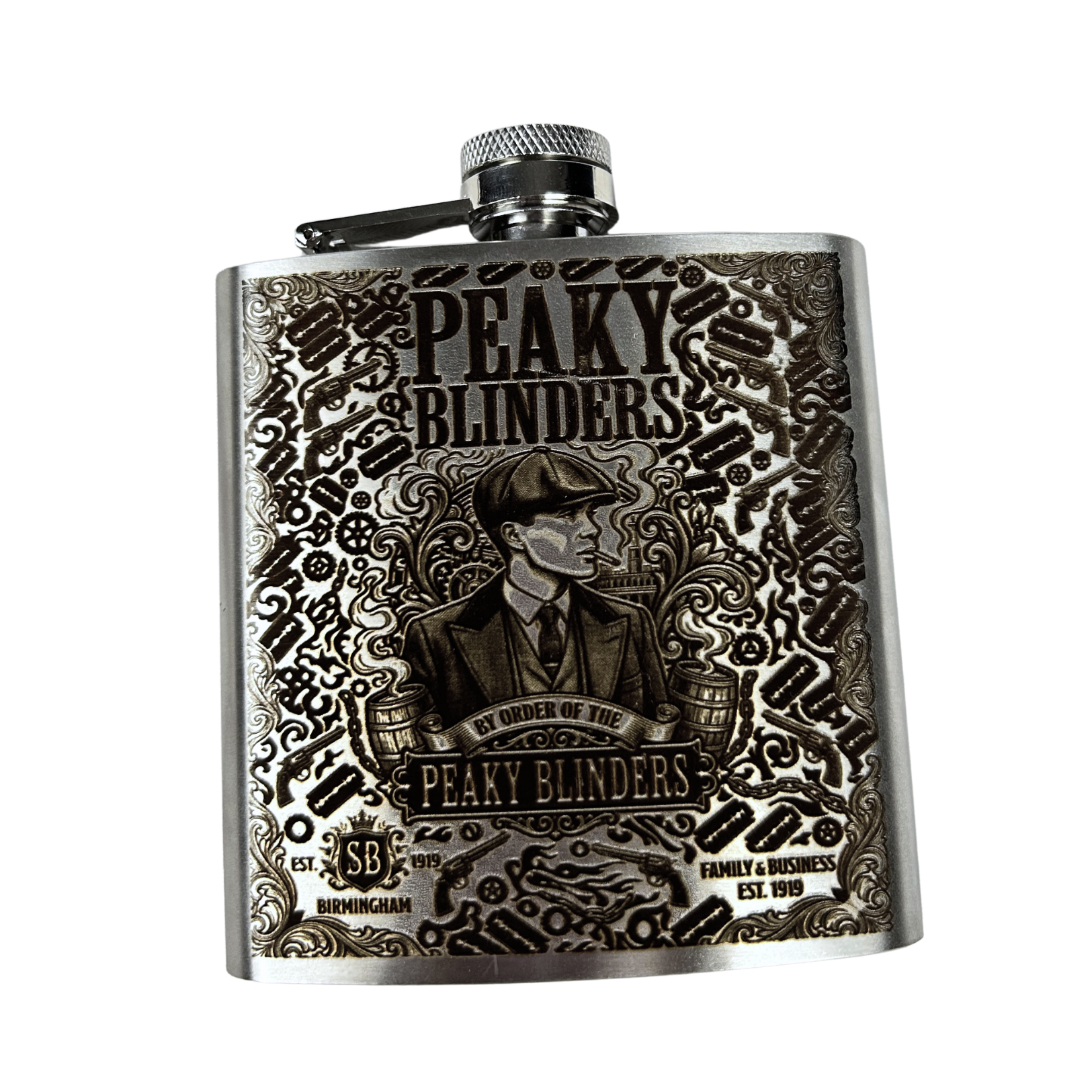 Kit Peaky Blinders - Faca 8" Artesanal + Cantil Personalizado | Doma Crioula Cutelaria Artesanal
