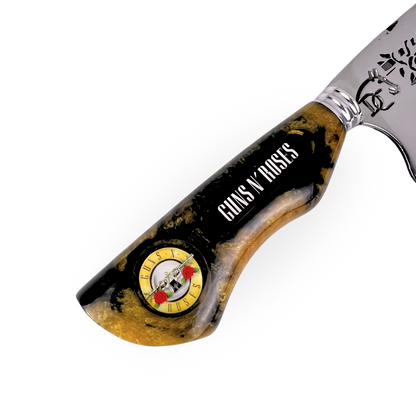Kit Guns N' Roses - Faca 8" + Tábua Personalizada