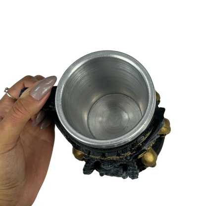 Caneca 3D Ozzy Osbourne - The Final Performance - Asas Morcego - Caveiras - 250ml - Aço Inox