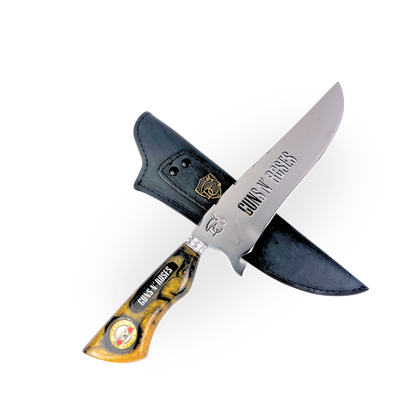 Kit Guns N' Roses - Faca 8" + Tábua Personalizada