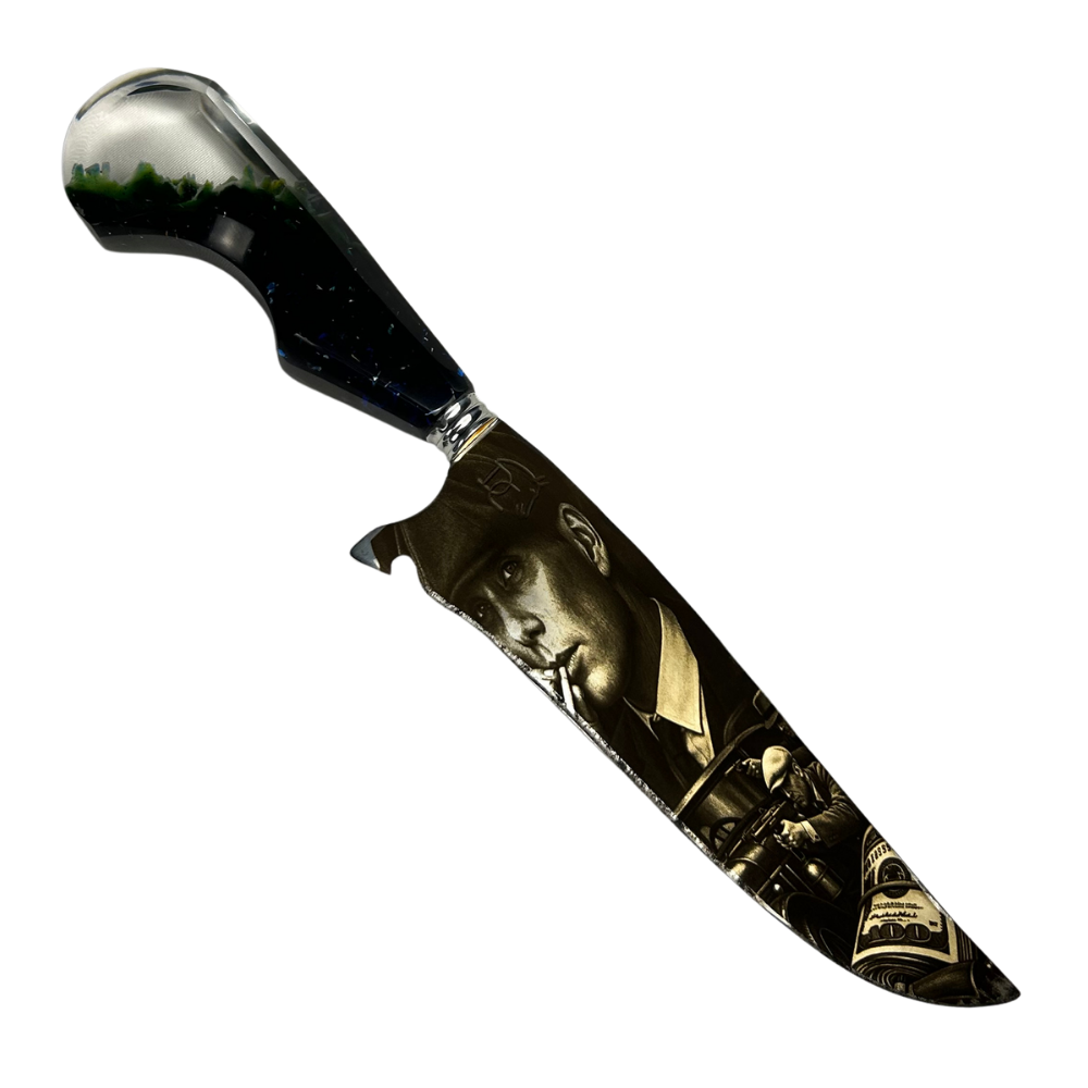 Kit Peaky Blinders - Faca 8" + Cantil - Gravação a Laser