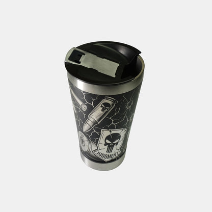 Kit Copo Térmico e Faca - The Punisher