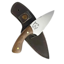 Faca Coureadeira Artesanal 3" Aço Inox Polido - Cabo Madeira Nobre