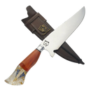 Faca Artesanal para Churrasco 8" Lâmina Lisa - Cutelaria Religiosa Nossa Senhora Dourada