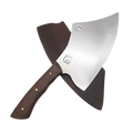 Cutelo Premium Artesanal 7" Aço Inox Polido - Cabo Madeira Nobre