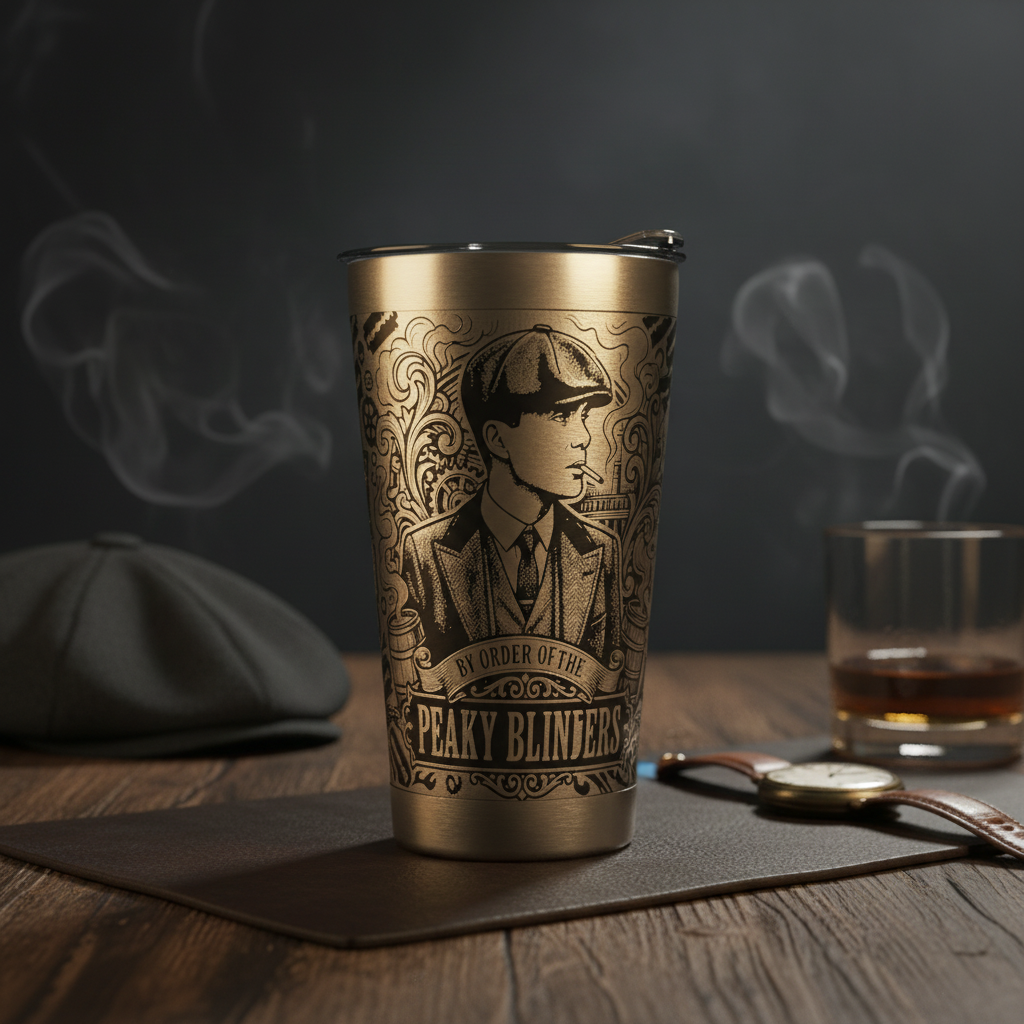 Copo Térmico Peaky Blinders - Gravação a Laser 360° - 475ml