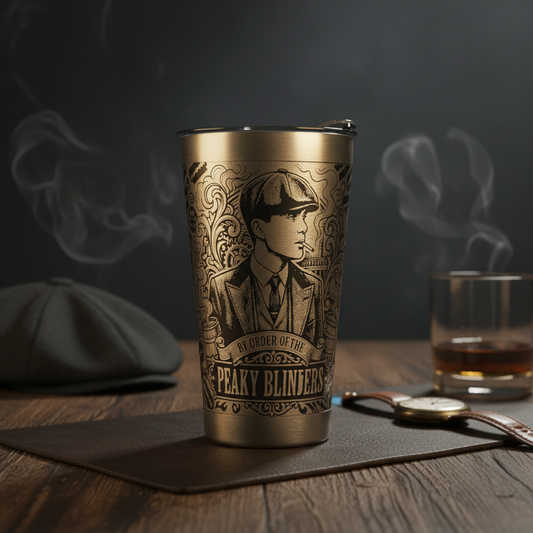 Copo Térmico Peaky Blinders - Gravação a Laser 360° - 475ml