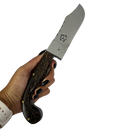 Canivete Artesanal Sorocabana 28cm total - Cabo Madeira Tucumã - Lâmina Larga Premium