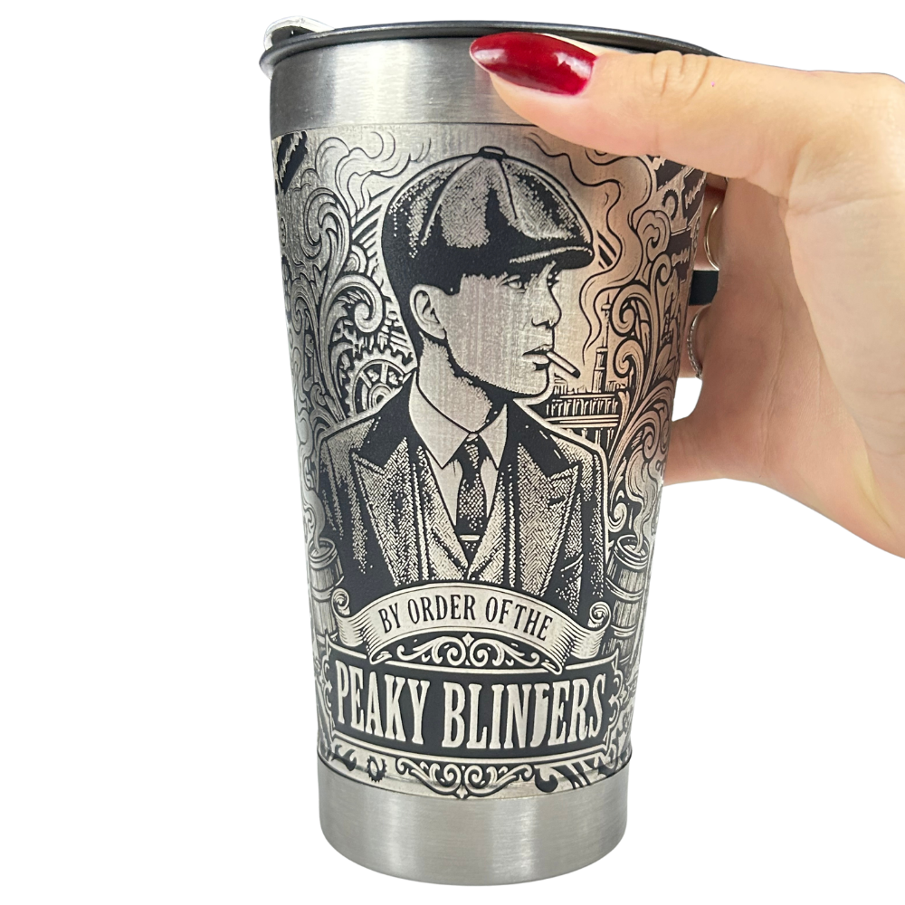 Kit Presente Peaky Blinders - Faca 8" + Copo Térmico - Gravação a Laser 360°