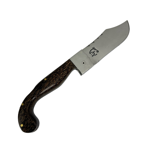 Canivete Artesanal Sorocabana 28cm total - Cabo Madeira Tucumã - Lâmina Larga Premium