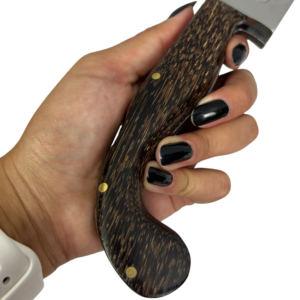 Canivete Artesanal Sorocabana 28cm total - Cabo Madeira Tucumã - Lâmina Larga Premium