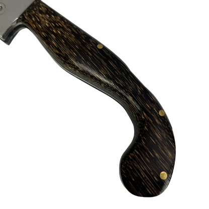Canivete Artesanal Sorocabana 28cm total - Cabo Madeira Tucumã - Lâmina Larga Premium