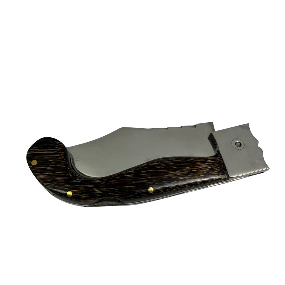 Canivete Artesanal Sorocabana 28cm total - Cabo Madeira Tucumã - Lâmina Larga Premium