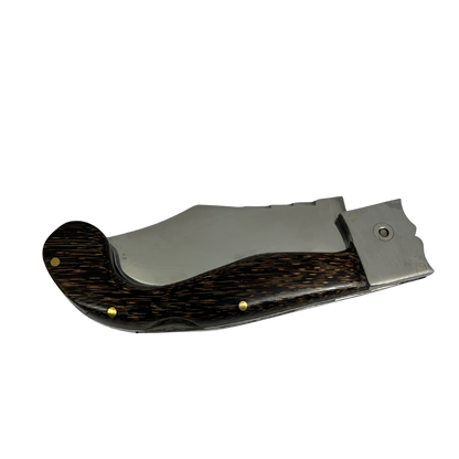 Canivete Artesanal Sorocabana 28cm total - Cabo Madeira Tucumã - Lâmina Larga Premium