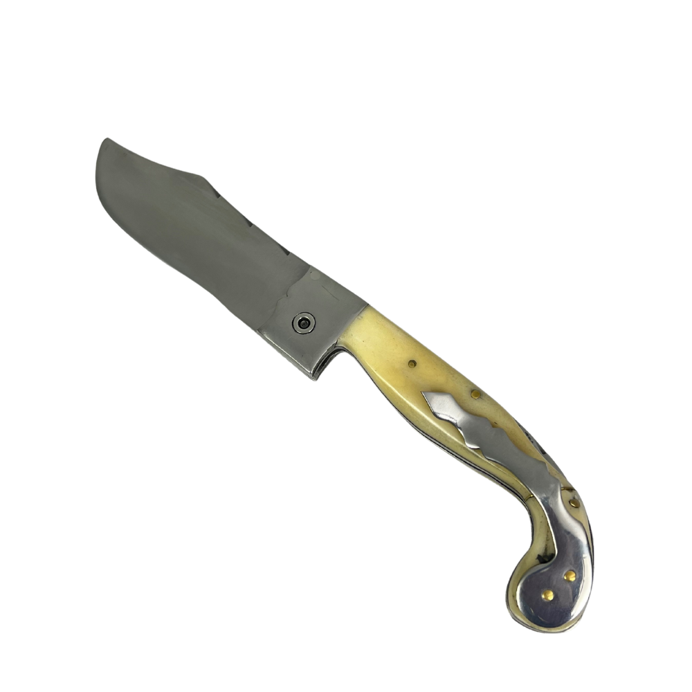 Canivete Artesanal Sorocabana 28cm total - Cabo Osso Natural - Lâmina Larga Premium