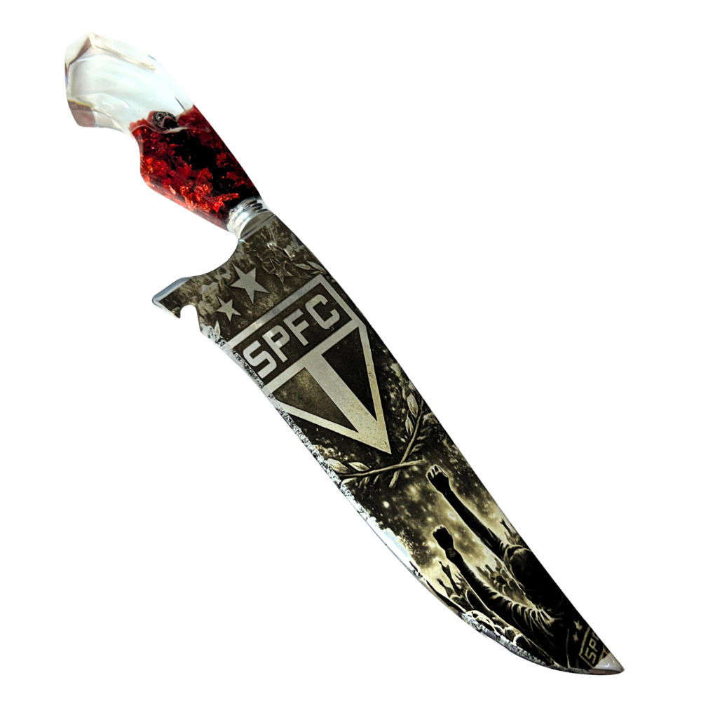 Kit São Paulo - Faca 10" + Copo Térmico - Gravação a Laser 360°