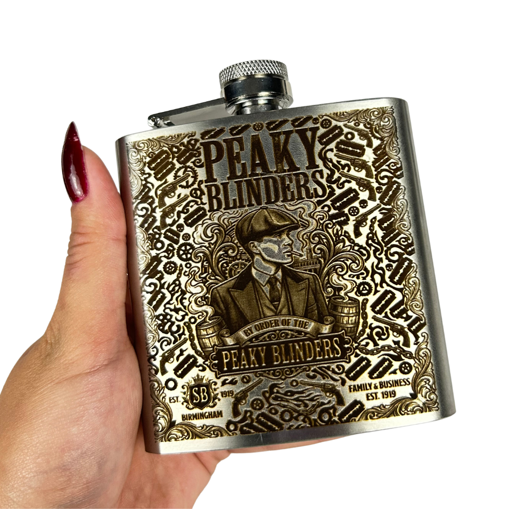 Kit Peaky Blinders - Faca 8" + Cantil - Gravação a Laser