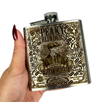 Kit Peaky Blinders - Faca 8" + Cantil - Gravação a Laser