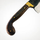 Cutelo Artesanal Brutforj 8" Aço Inox 420C Polido - Cabo Madeira Guarda Latão