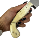Canivete Artesanal Sorocabana 28cm total - Cabo Osso Natural - Lâmina Larga Premium