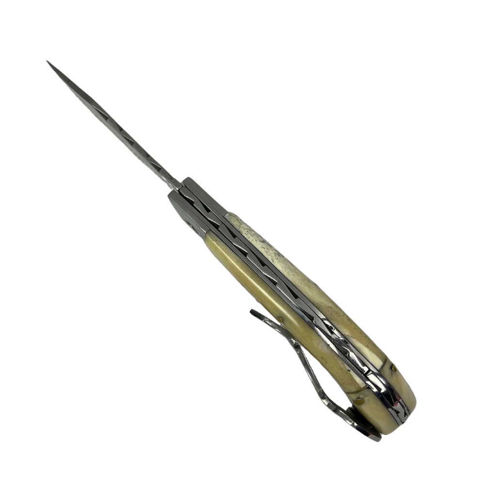 Canivete Artesanal Sorocabana 28cm total - Cabo Osso Natural - Lâmina Larga Premium