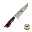 Faca Pantera 8 Polegadas Preta e Vermelha | Lâmina Vazada | Cabo Resina