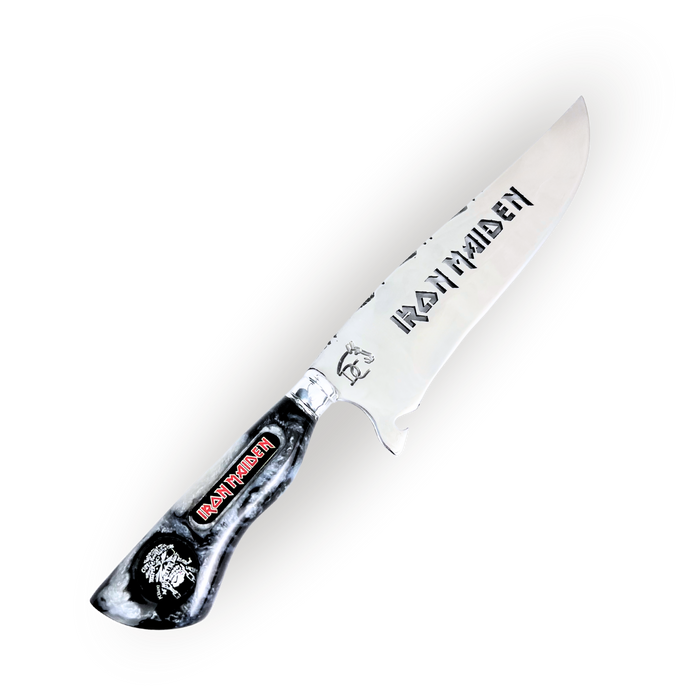 Picanheira Iron Maiden 8 Polegadas - Cabo Resina Personalizado - Edição Especial Rock