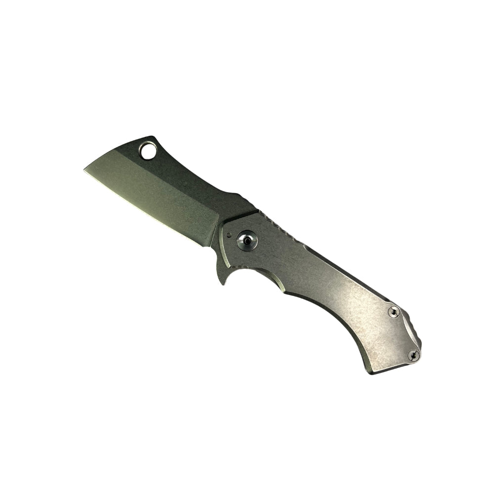 Canivete Cleaver EDC - cabo ergonômico fechado vista lateral