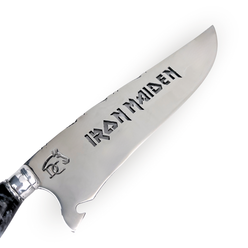 Picanheira Iron Maiden 8 Polegadas - Cabo Resina Personalizado - Edição Especial Rock