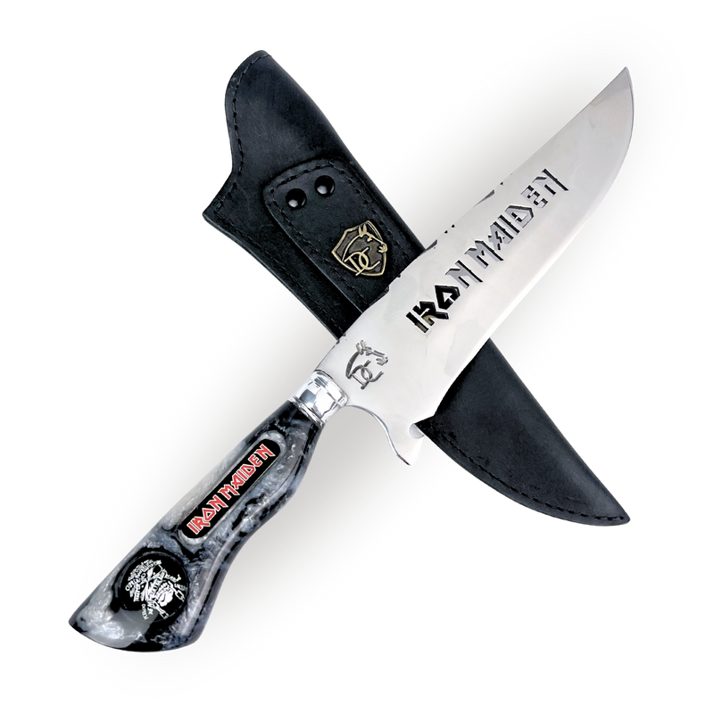 Picanheira Iron Maiden 8 Polegadas - Cabo Resina Personalizado - Edição Especial Rock