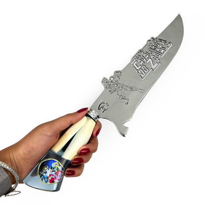 Picanheira Cavaleiros do Zodíaco 10" - Cabo Osso Bovino e Resina