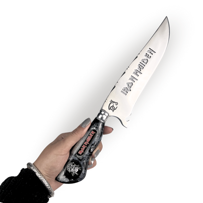 Kit Iron Maiden - Faca 8" + Tábua Personalizada