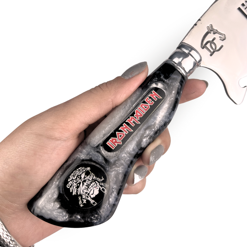 Picanheira Iron Maiden 8 Polegadas - Cabo Resina Personalizado - Edição Especial Rock