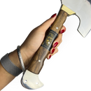 Machado Artesanal 39cm - Cabo Full Tang Madeira e Resina com Quebra Gelo