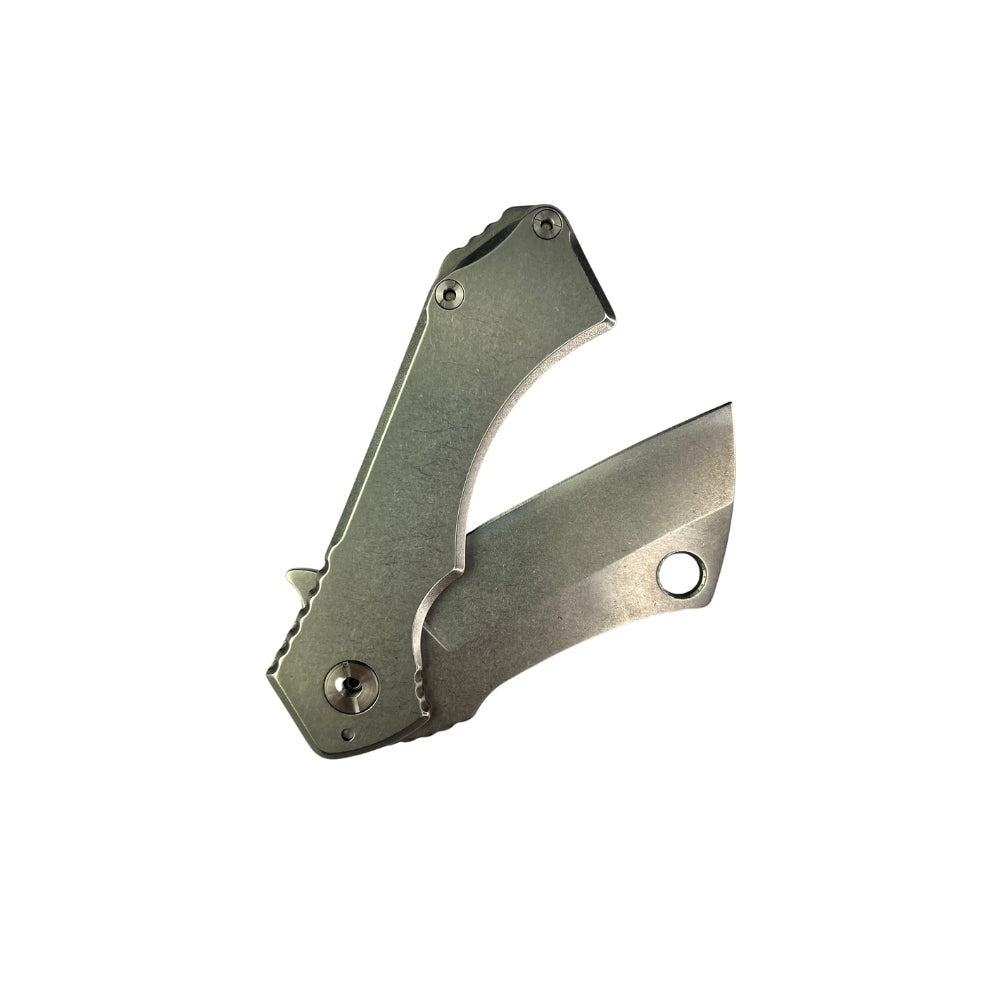 Canivete Cleaver EDC - fechado vista superior perfil fino