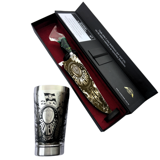 Kit Palmeiras - Faca 10" + Copo Térmico - Gravação a Laser 360°