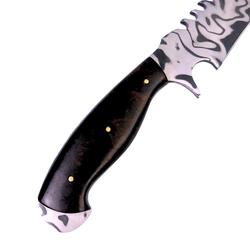 Faca San Mai Forjada à Mão 13 Polegadas - Cabo Full Tang Resina - 100% Artesanal