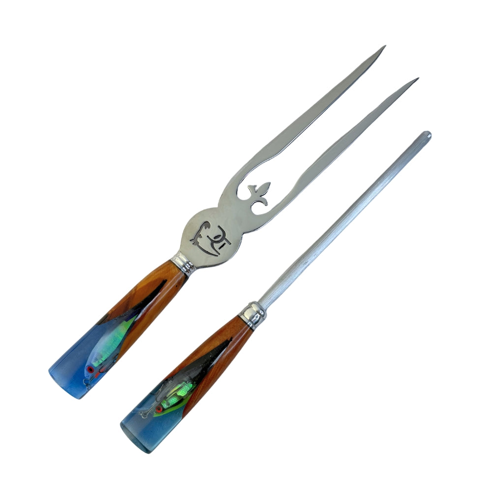 Kit Garfo e Chaira Pesca - conjunto garfo e chaira