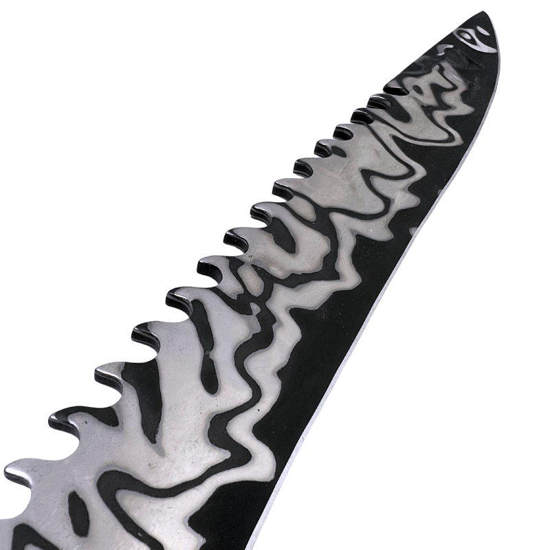 Faca San Mai Forjada à Mão 13 Polegadas - Cabo Full Tang Resina - 100% Artesanal