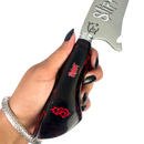 Faca Slipknot 8 Polegadas | Lâmina Vazada Temática | Cabo Resina