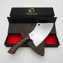 Cutelo Premium Artesanal 7" Aço Inox Polido - Cabo Madeira Nobre