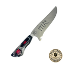 Faca Titãs 8 Polegadas Marmorizada | Lâmina Vazada Rock | Cabo Resina