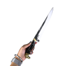 Faca Campeira Artesanal 9 Polegadas - Cabo Casco de Cavalo Full Tang - Guarda e Pomo em Latão