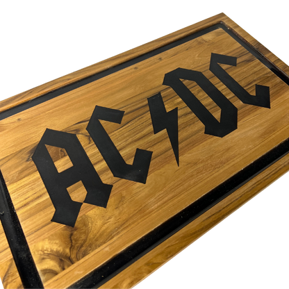 Kit AC/DC - Faca 8" + Tábua Personalizada