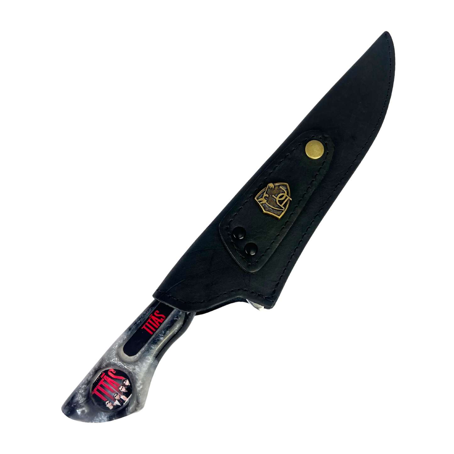 Faca Titãs 8 Polegadas Marmorizada | Lâmina Vazada Rock | Cabo Resina